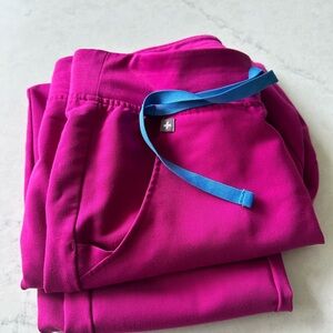 Figs bright pink jogger